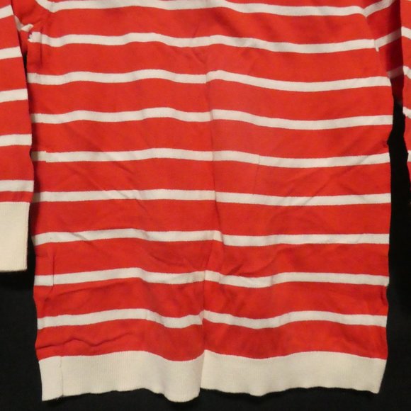 OLD NAVY | medium | striped crewneck sweater | 100% cotton | orange and cream - Picture 11 of 13